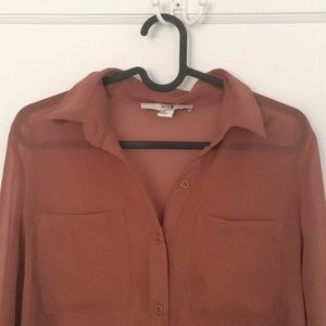 Sheer button up blouse